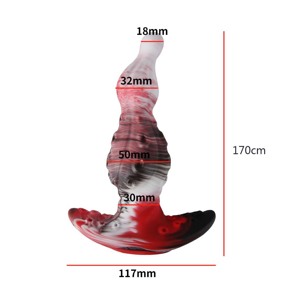 Текстурированные носимые анальные пробки - Дизайн с завихрениями цвета, Мягкие и эластичные, 4 размера для индивидуального интимного исследования