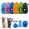 Dog Poop Bags Dispenser with Carabiner Clip for Leashes Dog Poop Pickup Bag Holder Include 1Roll Pet Waste Bags Pet Accessories