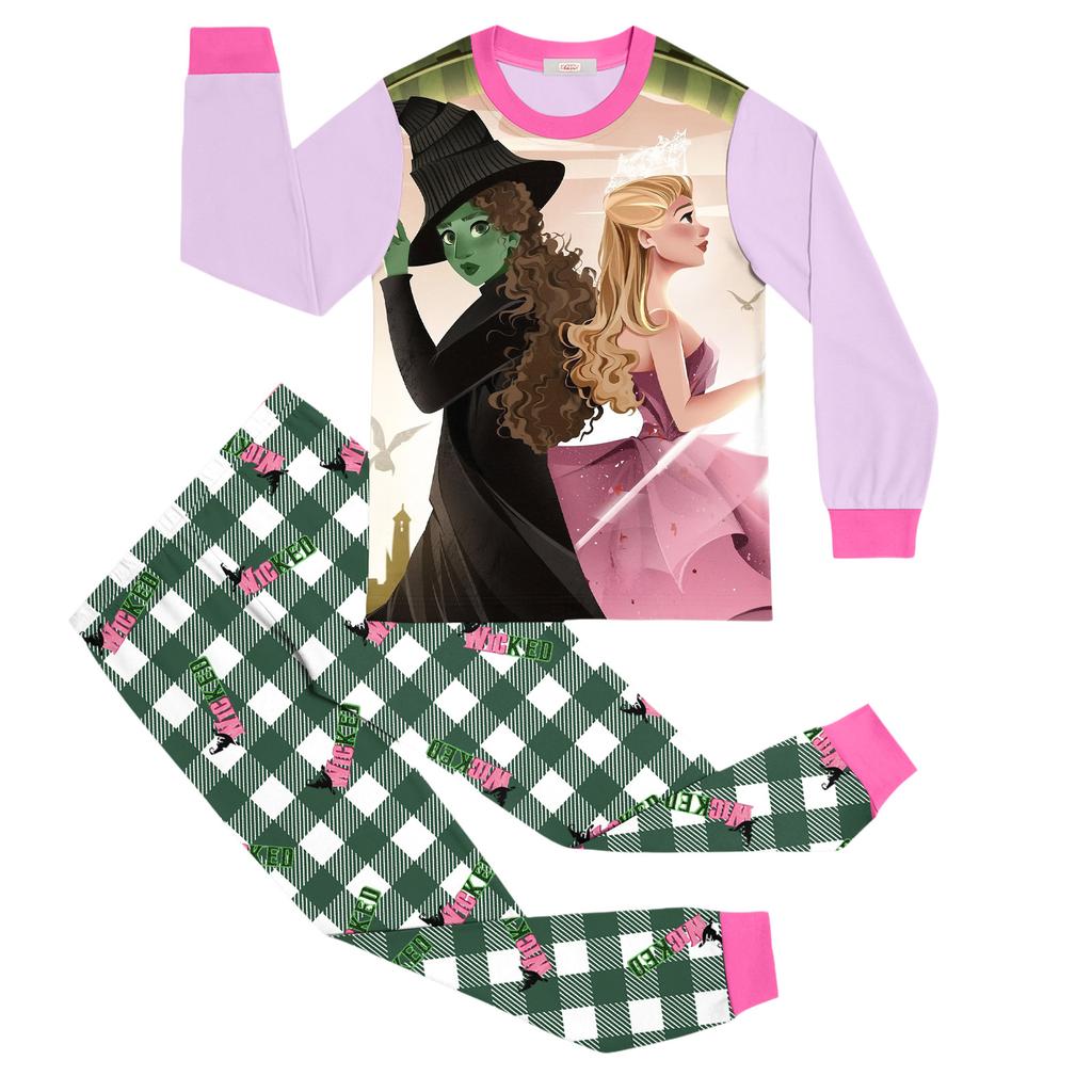 Children's Fashion Suit Skirt Round Neck Long Sleeve Top Pants