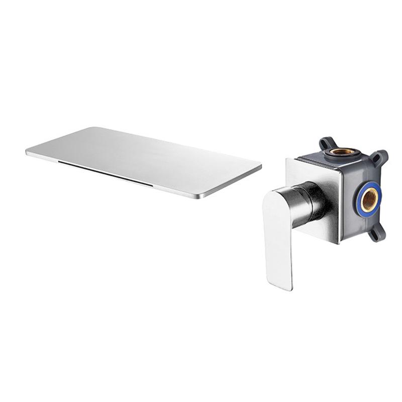 Латунный настенный водопадный смеситель для раковины в ванной комнате, скрытый монтаж, смеситель для раковины, смеситель для ванны, смеситель для наполнения ванны