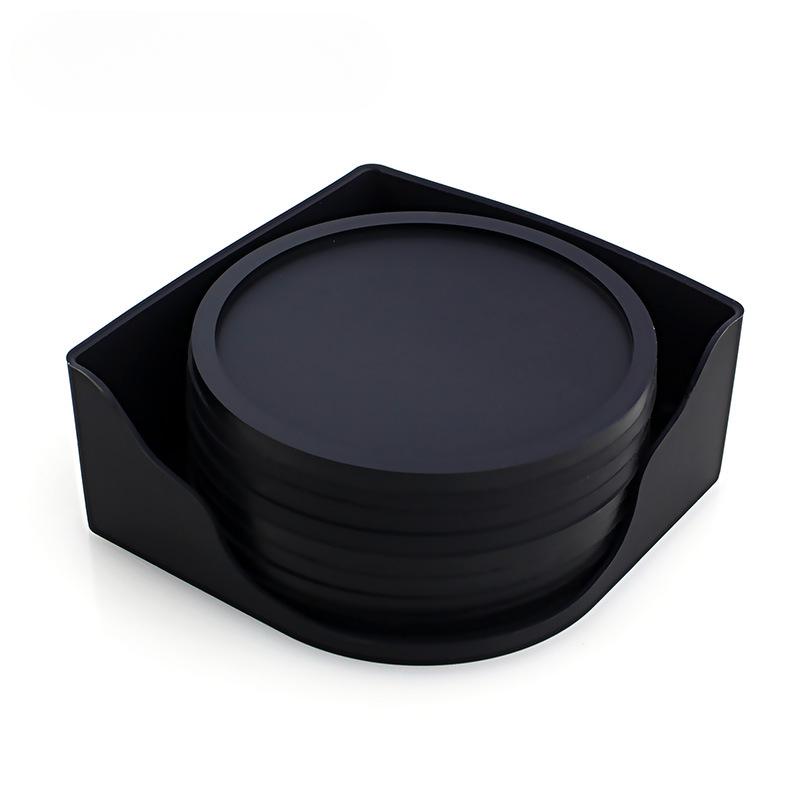 Круглые 10 см силиконовые подставки набор силиконовый ящик для хранения подставки под горячий кофе черные подставки
