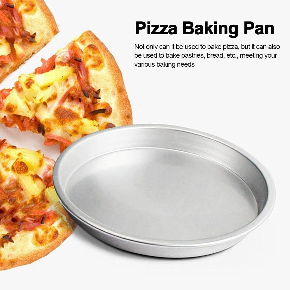 New Round Baking Tray Non-stick Aluminum Alloy Oven Tray Even Heating Bread Cake Tray