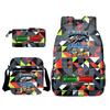 American Shanhaijing Funny Abstract Pattern Backpack Elementary School Bag Three-piece Set