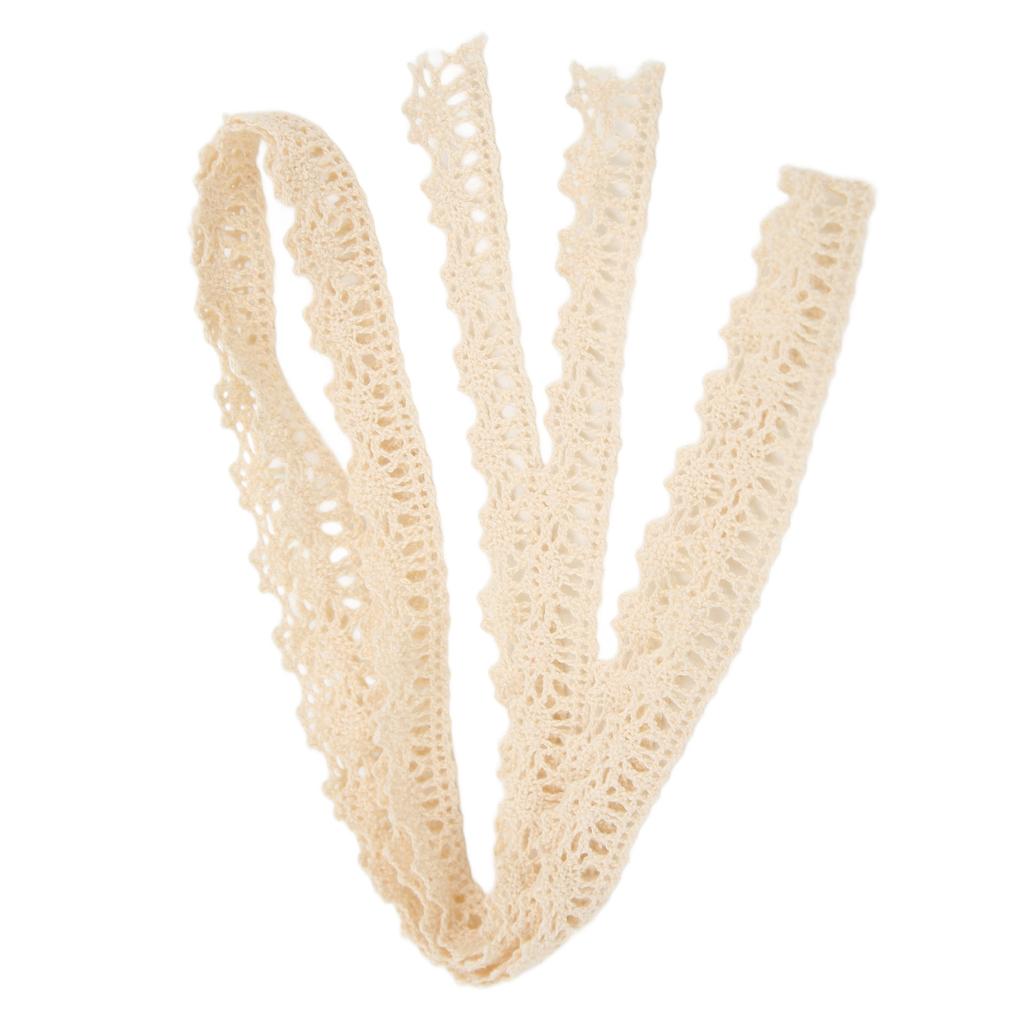 Lace Ribbon DIY Cotton White Net 1.4cm Width 20 Yards Exquisite Lace Trim for Curtain Clothes