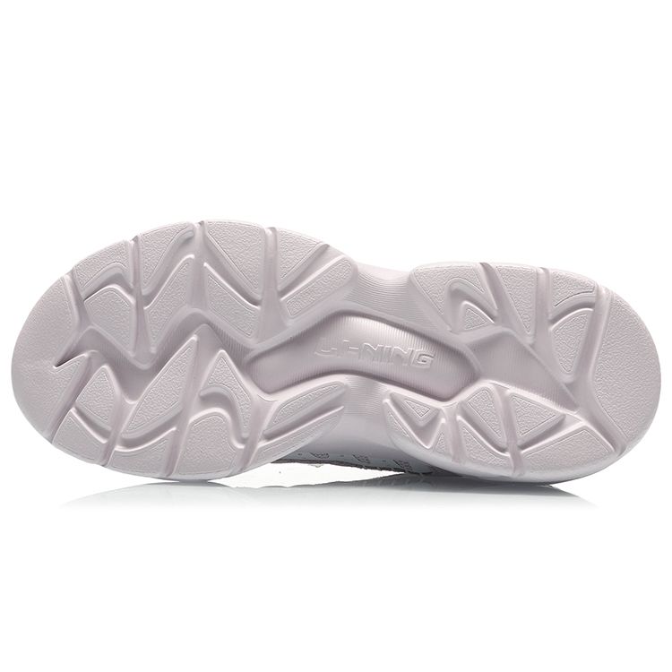 Li Ning Chasing The Moon амортизирующие нескользящие прочные низкие спортивные повседневные туфли женские кроссовки розовые белые AGLQ248-2