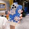 Для iPhone 15 14 13 12 Pro Max 15 14 plus Модный синий чехол с рисунком снежинок Для iPhone 11 15pro max 15plus 14promax Мягкая силиконовая задняя крышка