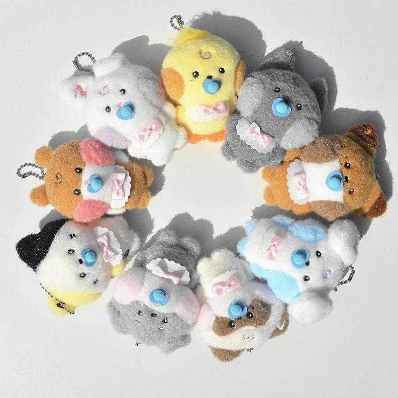 Linefriends Zb1 Zero Милые Плюшевые Игрушки Школьные Сумки Ключи Украшения Настенные Украшения Подарки Коллекция Игрушек Брелоки для Детей