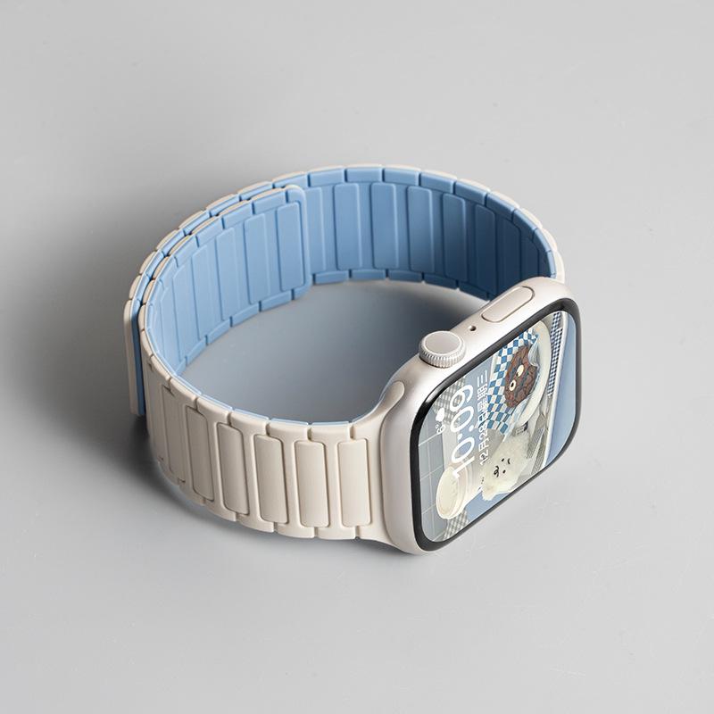 Силиконовый ремешок Jingyi для Apple Watch S7/S8/S9/S11 и iWatch10 с магнитной застежкой