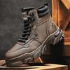 2024 новая оснастка мужские ботинки осень и зима высокие мартинсы мужские увеличивающие рост модные туфли мужская уличная мотоциклетная обувь старая