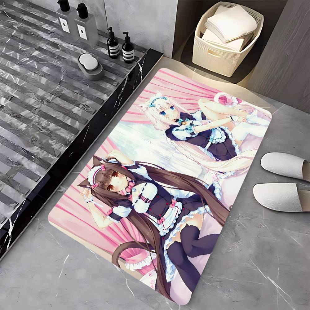 Nekopara Anime Room Mats Retro Multiple Choice Living Room Kitchen Rug Non-Slip Welcome Rug