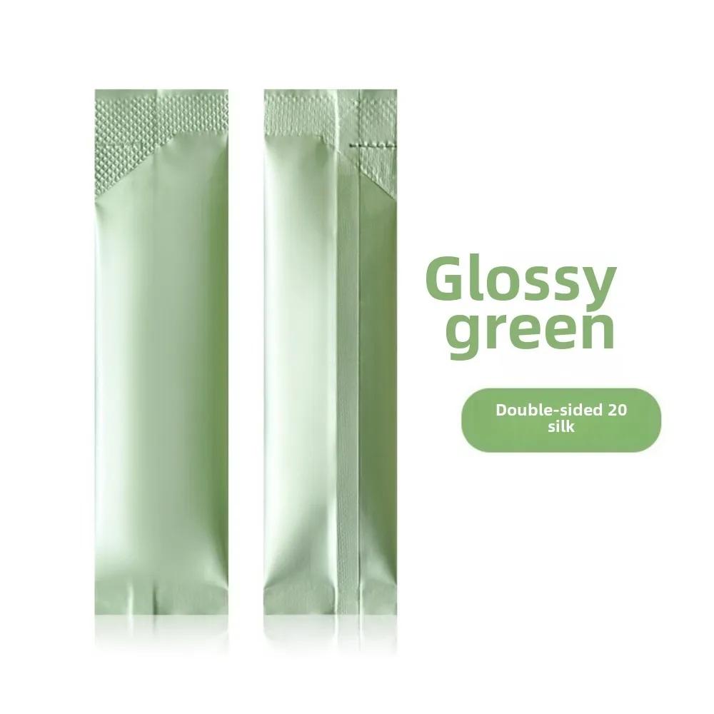 100pcs Rectangular Open Top Aluminum Foil Bag Disposable Long Strip Tea Bag Trial Storage Pouches Fruit Dried Honey