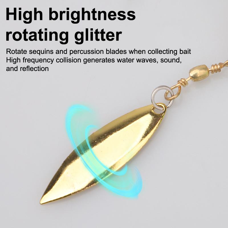 Lunker Spinner Baits Hard Fishing Lure 23G Noisy Buzz Rotating Blade Bubble Vibration Tandem Spin Willow Bass Trout Perch Pike