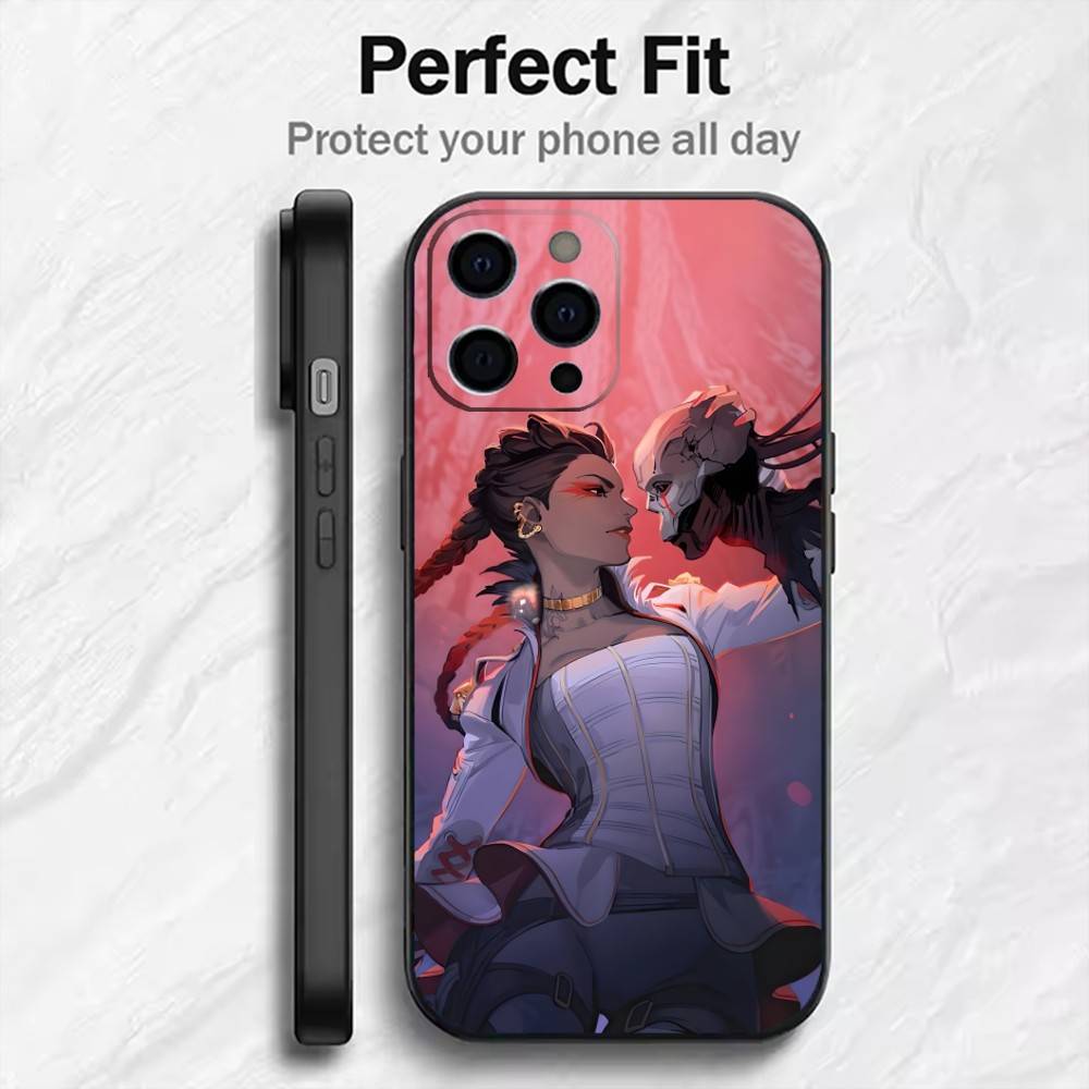 Fps Game A-APEX Printing Phone Case For iPhone17,16,15,14,13,12 Plus,Max Soft Silicone Black Cover