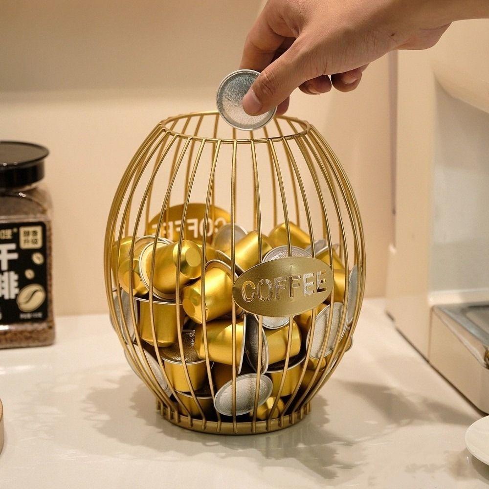 Large Capacity Coffee Pod Holder Coffee Pod Home Decoration Coffee Capsule Holder Storage Cup Coffee Creamer Container Gifts