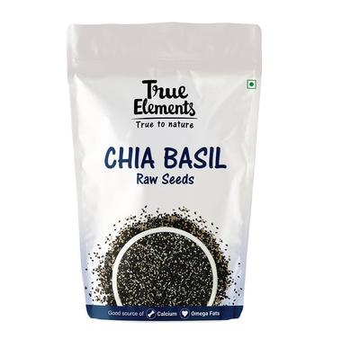 Необработанные семена Чиа и Базилика (150 г), Raw Chia Basil Seeds,  True Elements
