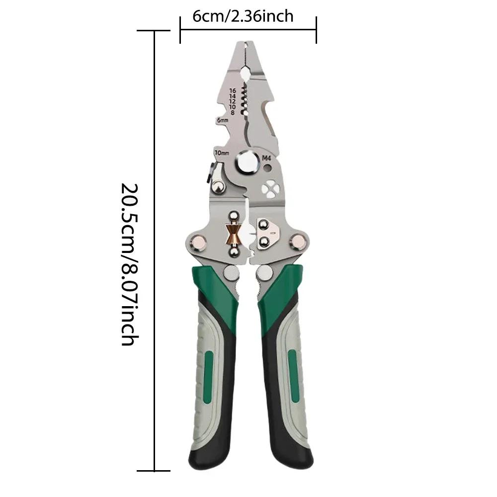 Foldable Wire Stripper Multifunctional Wire Stripper Wire Stripping Pliers Crimper Wire Crimping Tool for Electricians Home DIY