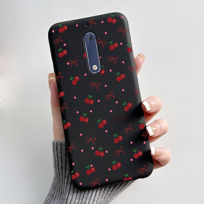 Чехол Для Nokia 5 Эстетичный Модный Милый Кот Мультяшный Черный Мягкий ТПУ Чехол для Телефона Для Nokia 5 Чехол-Бампер TA-1053 TA-1024