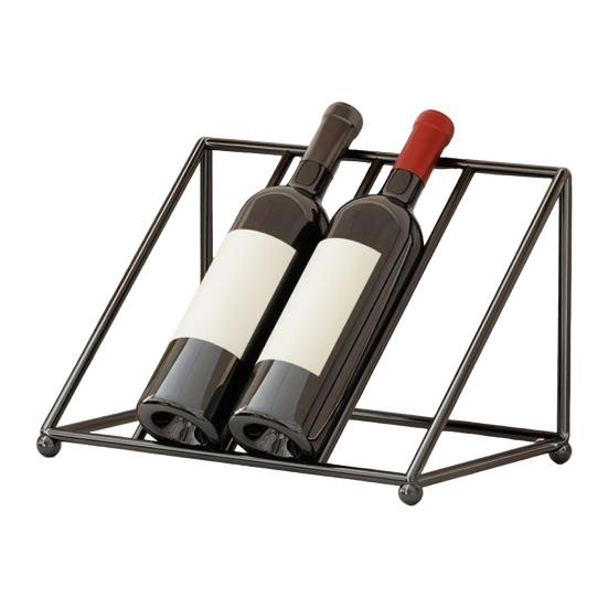 Wine Bottle Rack Iron Inclined Display Holder for 4-5 Bottles Modern Minimalist Wine Organizer for Entryway Bar Cabinet Decor