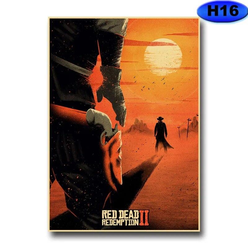 Современное украшение для дома, живопись, HD принты, постеры с видеоиграми, крафт-бумага, винтажный плакат, настенная наклейка, декор для комнаты, бара, кафе