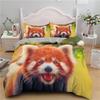 Kids Cute Animals Bedding Set Twin King For Boys Girls Teens 3D Panda Print Duvet Cover Microfiber Comforter Cover Bedroom Decor