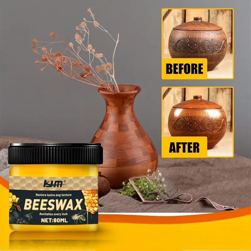 Полироль для ухода за мебелью из пчелиного воска - Натуральный восстановитель деревянных полов, Защищает, Подчеркивает поверхности из твердых пород дерева в столовых, гостиных