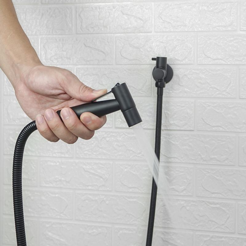 Матовый золотой черный ванная комната ручной биде спрей душевой гарнитур туалетный распылитель тканевый подгузник биде кран латунь SUS304 ручной Shattaf