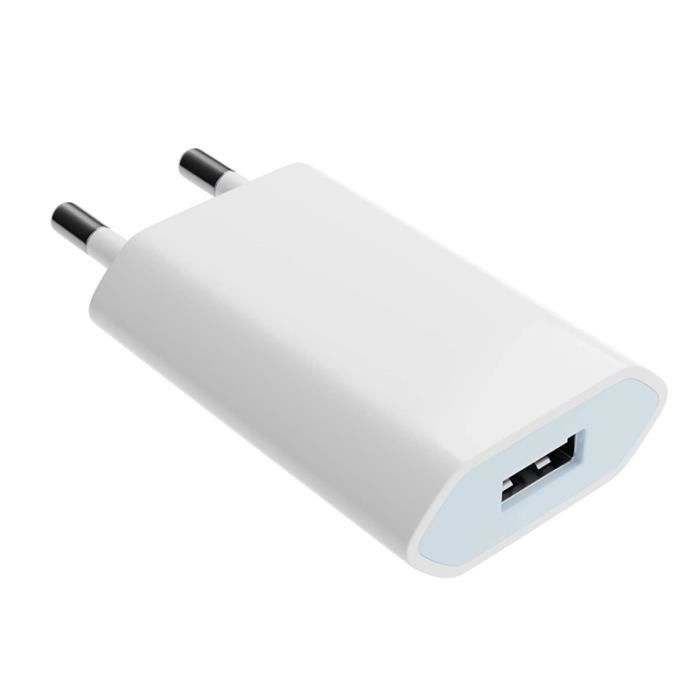 Prise UE blanche - Chargeur Mural De Voyage Usb 5v 1a, 10 Pièces, Adaptateur De Charge Pour Apple Iphone Xs M