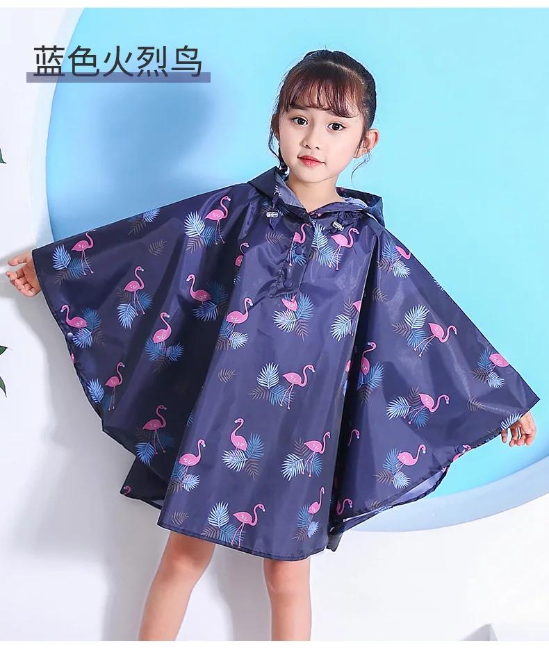 Горячая Распродажа Детский Плащ Полиэстер Милый Детский Уличный Плащ Водонепроницаемый Комбинезон Пончо Большая Шляпа Студенческая Непромокаемая Одежда