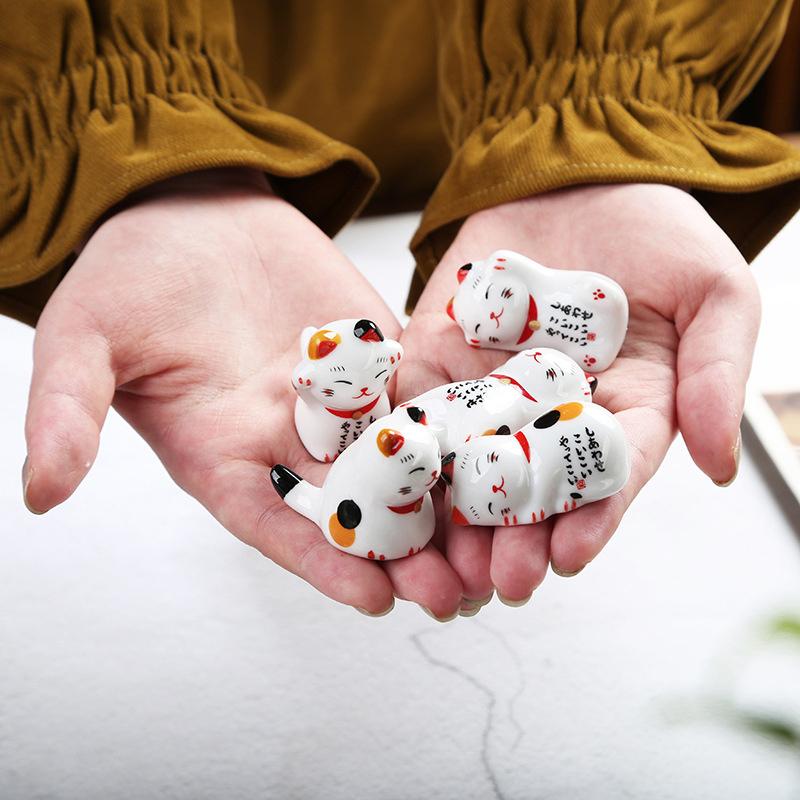 5/6 шт японский керамический держатель для палочек для еды Lucky Cat подушка для палочек для еды El Restaurant держатель для ручек столовый декор