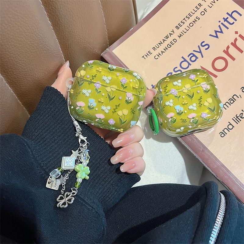 Summer small fresh color tulips for AirPods 1 /pro1 earphone protective case cover two or three generations of new models