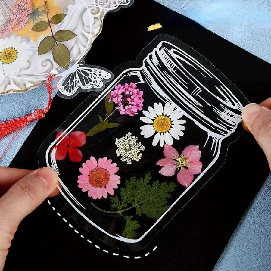 Набор закладок из сушеных цветов, материал ручной работы «сделай сам», тисненный прозрачный образец бутылки, весенний памятный подарок, креативная закладка ручной работы для студентов