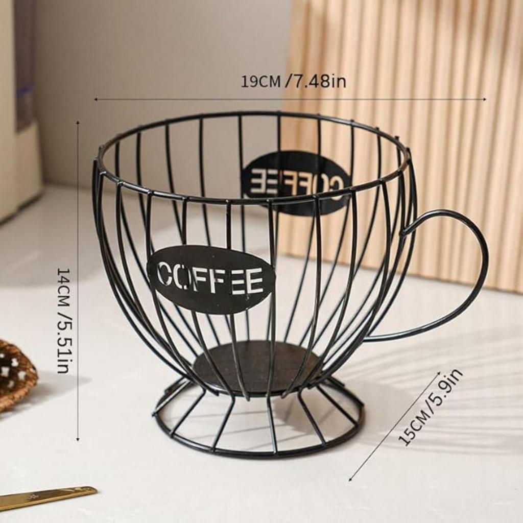 Coffee Pod Holder,Coffee Bar Counter Organizer Coffee Filter Holder,Capsule Basket,Coffee Bar Accessories for Kitchen Dinning Room Office Home Cafe