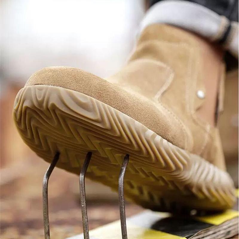 Ботинки для сварки, противоожоговые, мужская рабочая обувь, качественные защитные ботинки, мужская неразрушимая обувь с защитой от проколов, воловья кожа