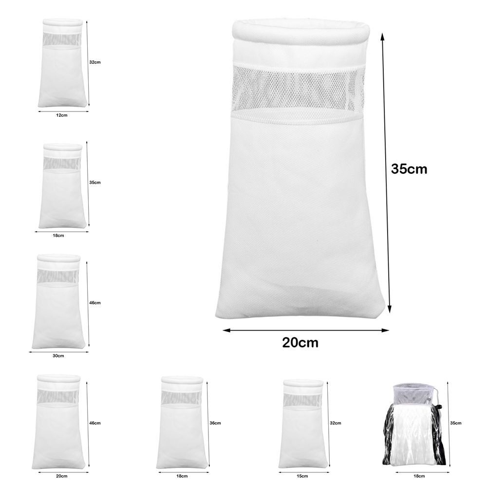 Reusable Fish Tank Filter Bag Washable Fish Tank Water Outlet Filter for Fish Tank Bottom Filter