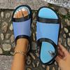 Splicing mesh sandals summer new platform Velcro casual women's drag large size beach sandals