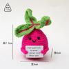Positive Crochet Doll Knitted Animal Fruits with Affirmation Card Funny Handmade Gift Creative Table Ornaments Birthday Gift