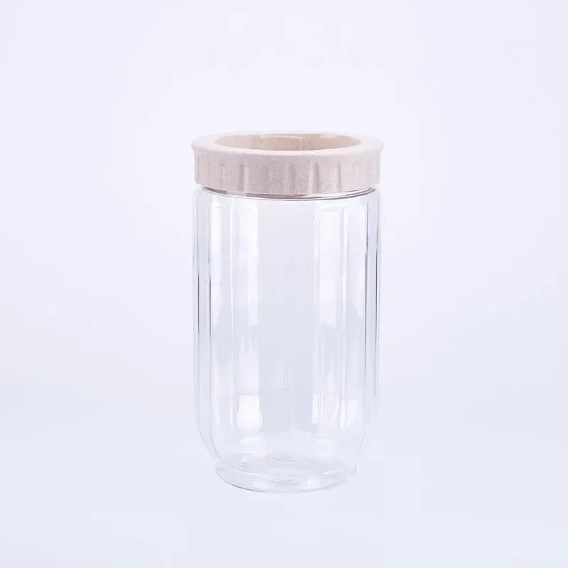 Kitchen Transparent Food Storage Container With Lids Durable Seal Pot Cereal Grain Bean Rice Sealed Plastic Milk Powder Jar