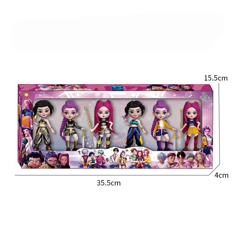 Cute Toys Kpops Demon Hunters Figure Rumi Zoe Mira Anime Polyvinyl Chloride Character Collection Desktop Trinkets Childrens Gift