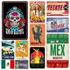 Vintage Mexico Lady with Fruit Tin Sign Mexican Metal Metal Wall Plate for Man Cave Home Bar, Garage, or Restaurant 8x12 Inch