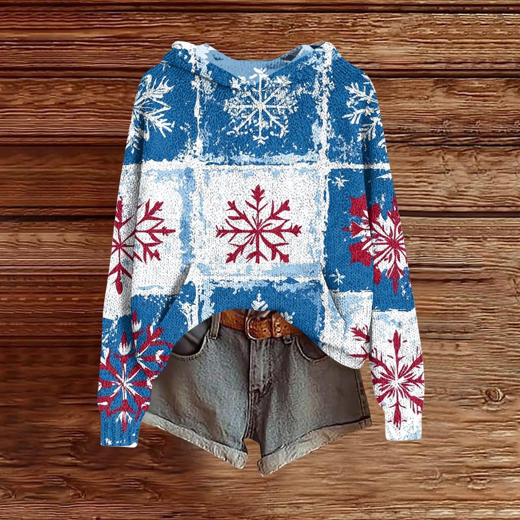 Женская модная повседневная толстовка с капюшоном и длинными рукавами с принтом