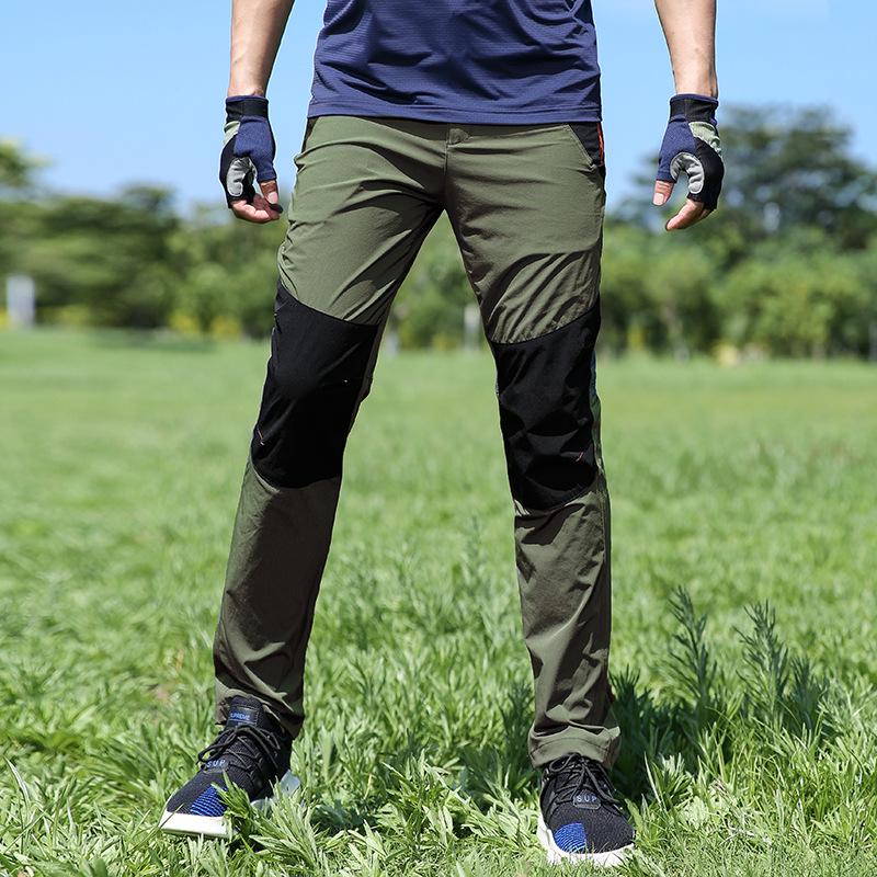 Мужские быстросохнущие ветрозащитные брюки для хайкинга - Тонкие, эластичные, дышащие, с защитой от солнца, больших размеров для занятий спортом на открытом воздухе и альпинизма.