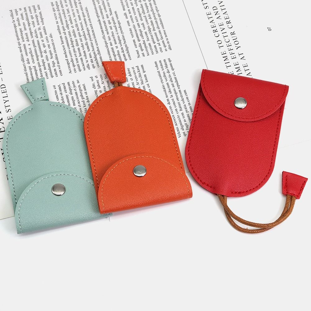 PU Matte Leather Key Sleeve Large-Capacity Keychain Bags Car Key Fob Key Case Cover Women