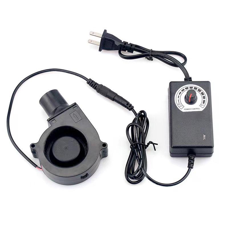 Порт 12 В постоянного тока 7530 9733 Вентилятор охлаждения воздуходувки Регулятор скорости Вентилятор для барбекю Воздуходувка для походной плиты Приготовление пищи регулируемая мощность