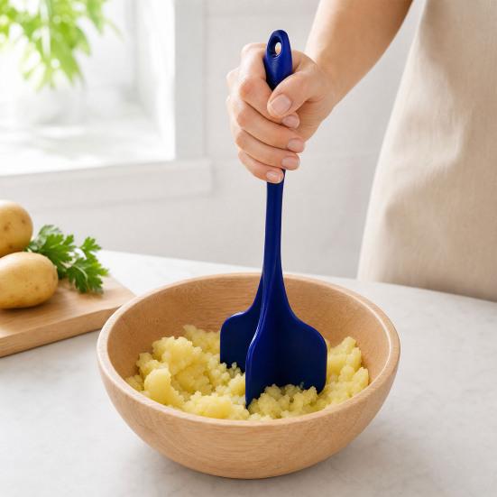 Силиконовый измельчитель для мяса с 4 лезвиями, Неприлипающий длинный ручка, Пресс для мяса, Термостойкий инструмент для измельчения говяжьего фарша, Кухонные принадлежности