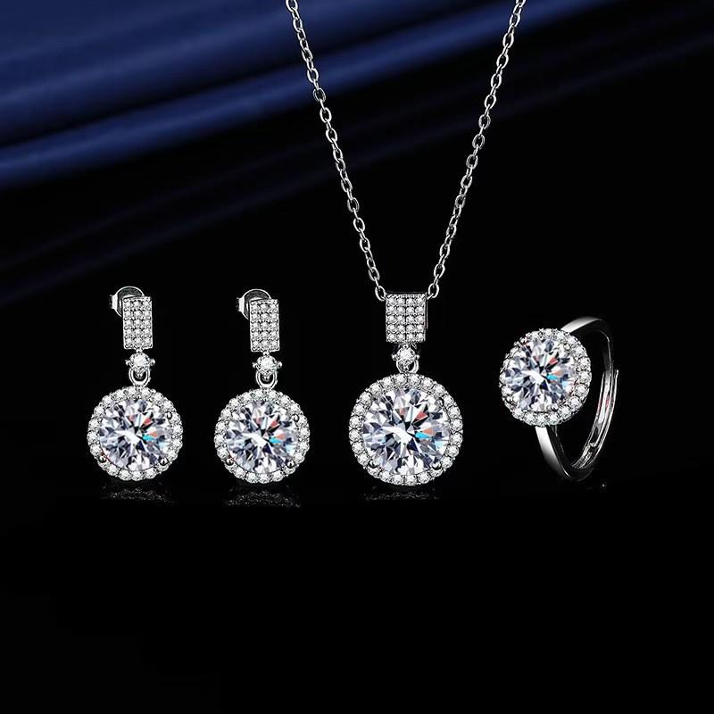 Многоцветный набор украшений с драгоценными камнями: корона королевы, колье, кольцо, серьги и кулон для женщин