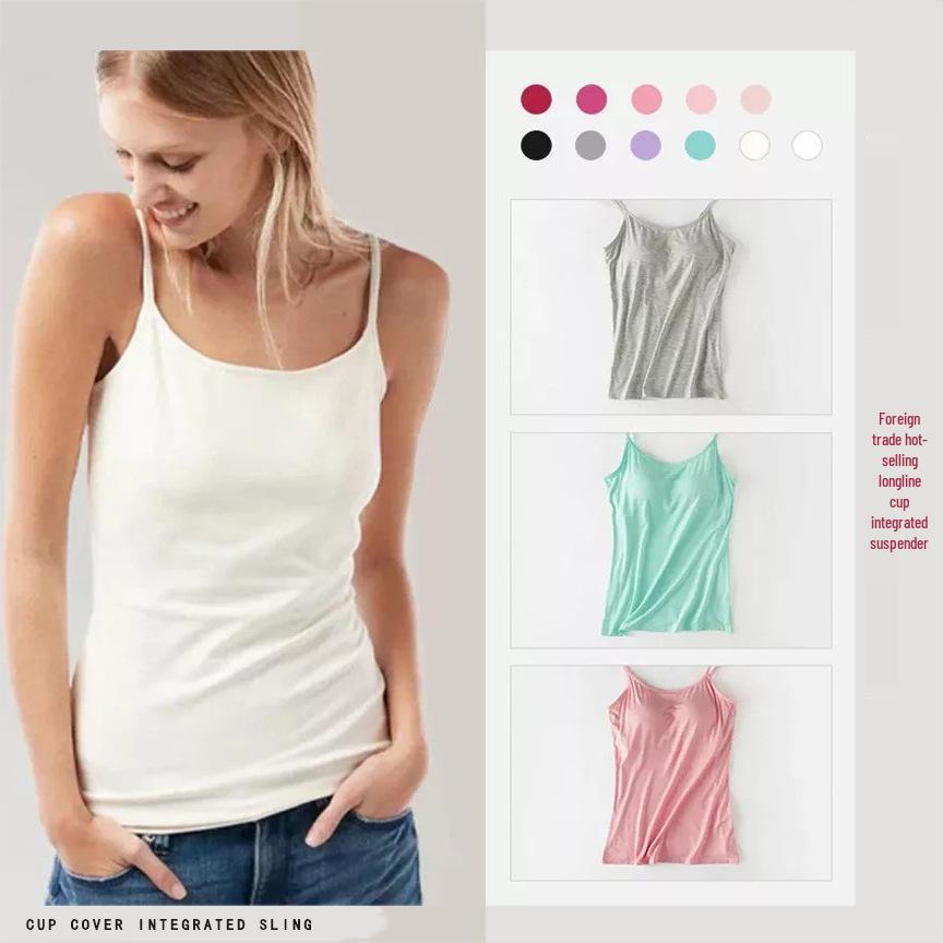 Модальная майка с встроенной нагрудной подушечкой и стильным дизайном спины