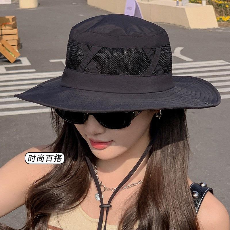 Летняя шляпа рыбака с полями, защита от УФ-лучей, солнцезащитная шляпа для женщин, для рыбалки на открытом воздухе, защита от солнца, дышащая, альпинистская солнцезащитная шляпа для мужчин