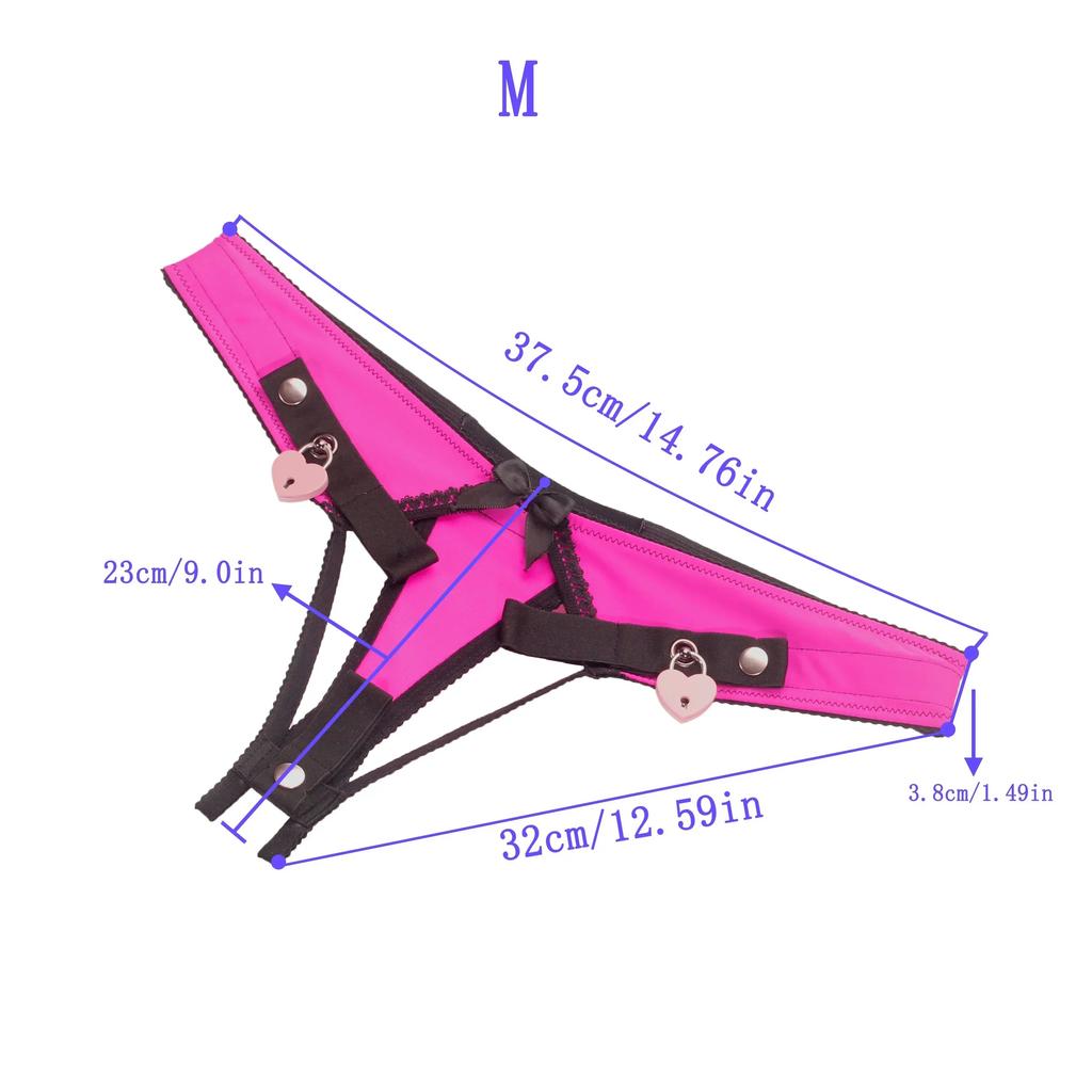 Сисси Тренировочный Запираемый СТРИНГ, Трусики Целомудрия, Защитная Шлейка от Выпадения для Клетки Целомудрия
