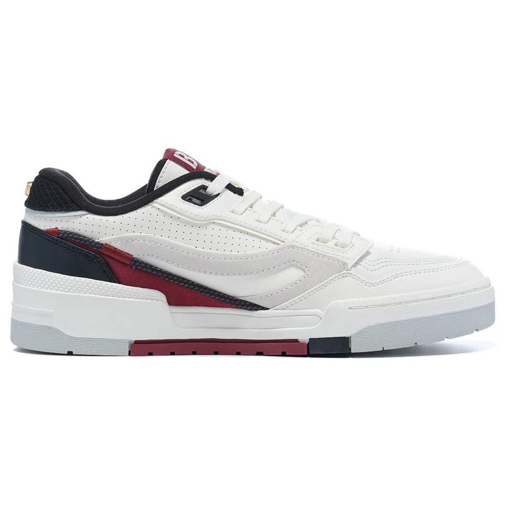 Li Ning 001 Btc Prm прочные дышащие низкие кроссовки для скейтбординга мужские белые красные AGCT003-3