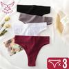 ALLOFME, комплект из 3 предметов, бесшовные женские трусики, стринги с высокой талией, женские удобные хлопковые трусы, сексуальные трусы для женщин
